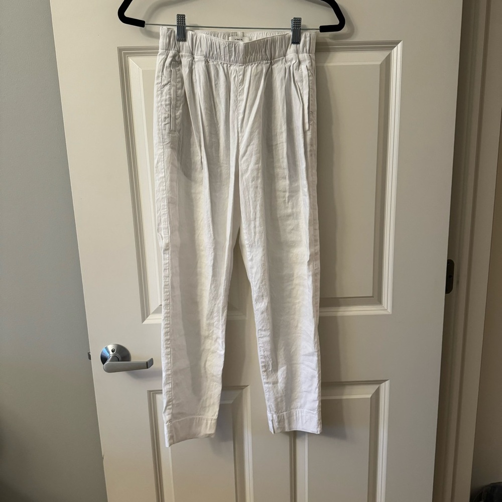 Vince White Linen Pants / Trousers - XS